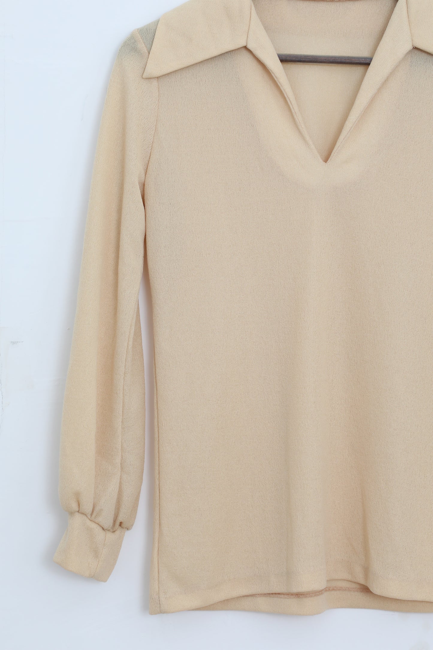 70's Collar Pale Yellow Blouse
