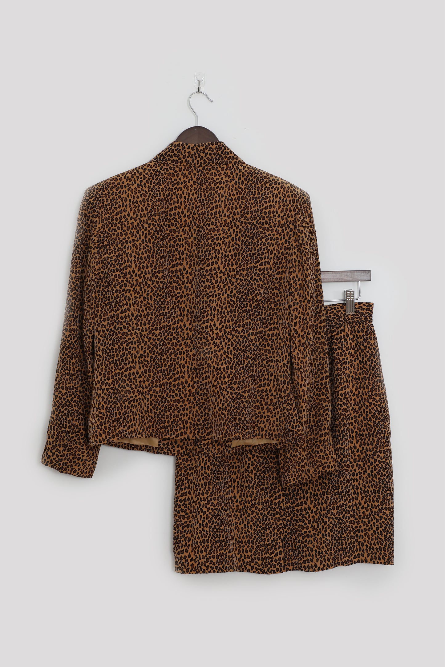 Cheetah Print Jacket and Skirt Set