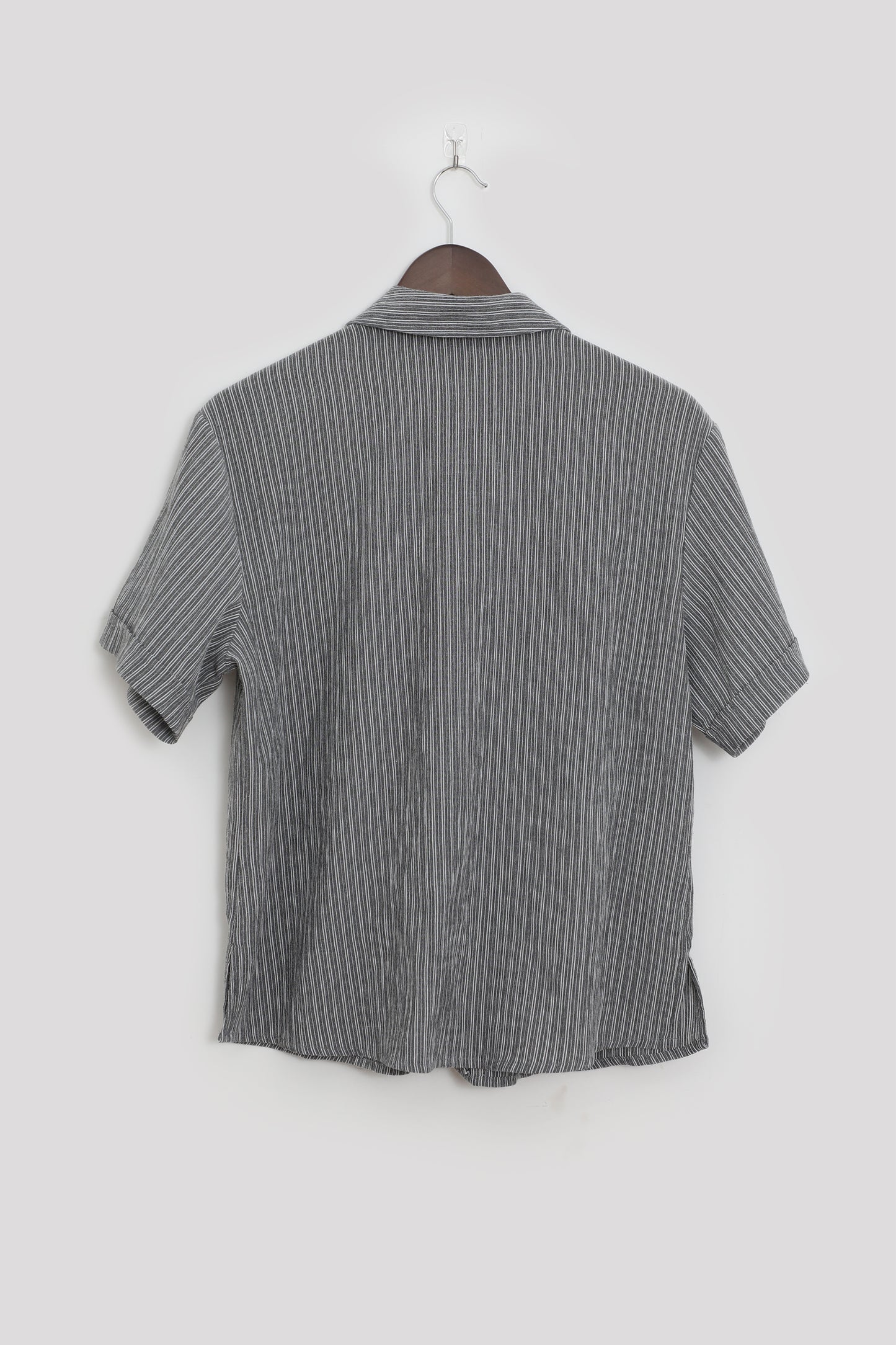 Short Sleeve Striped Button Up Shirt