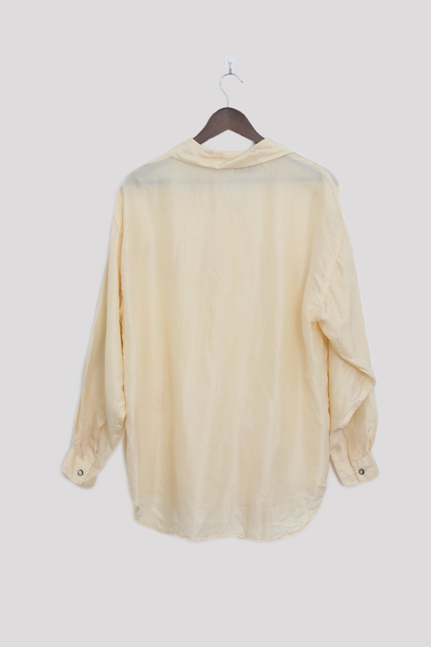 Silk Yellow Blouse with Fringe