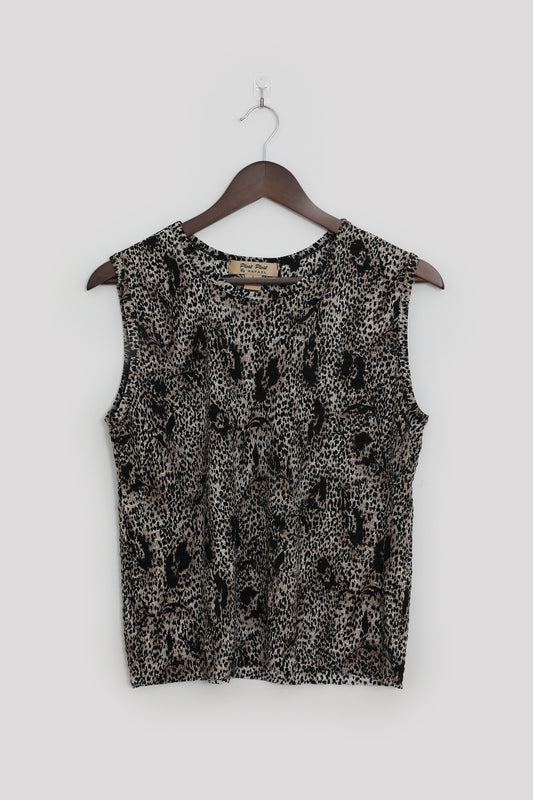 Animal Print Textured Tank