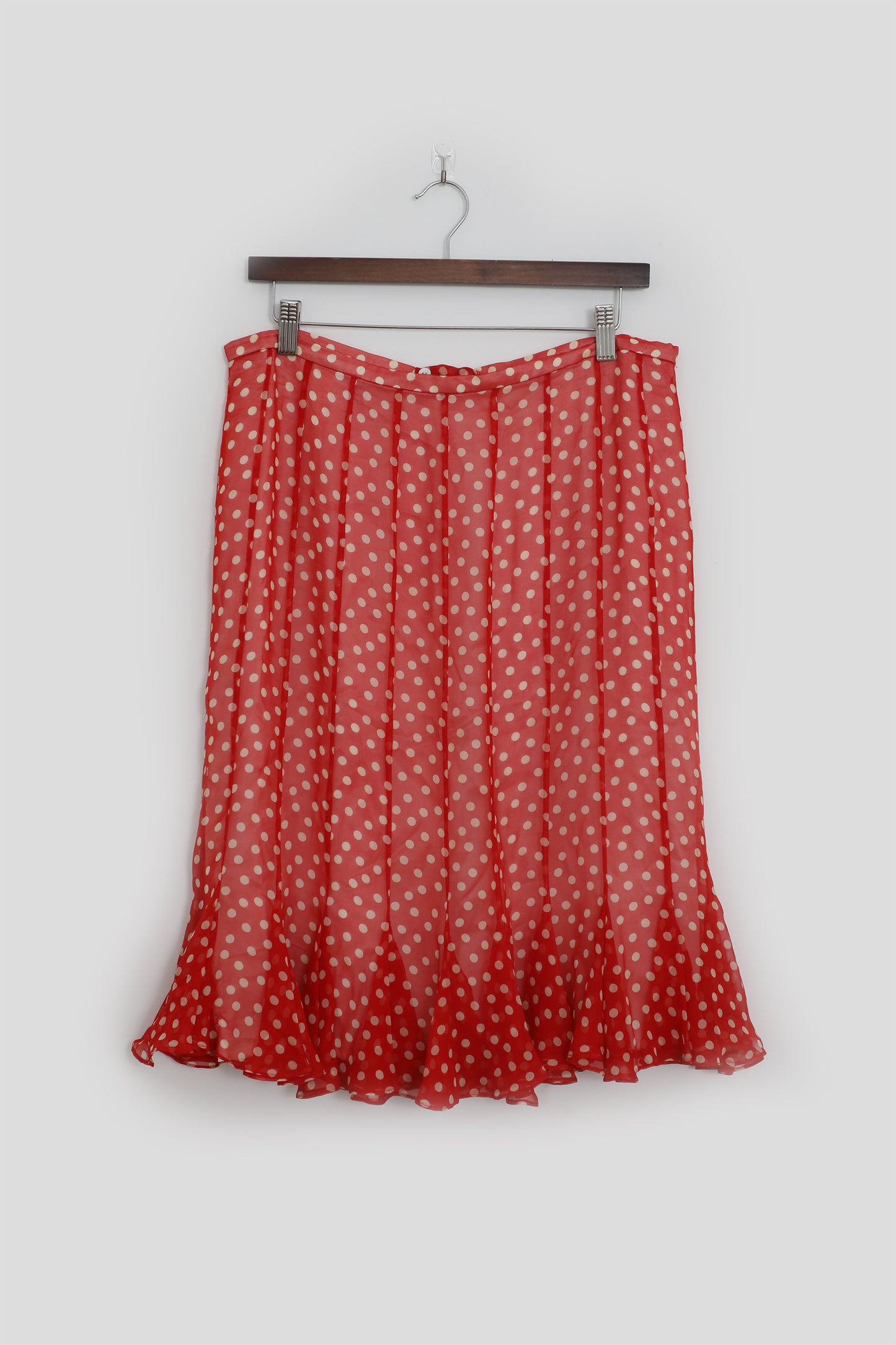 Red and White Polka Dot Skirt