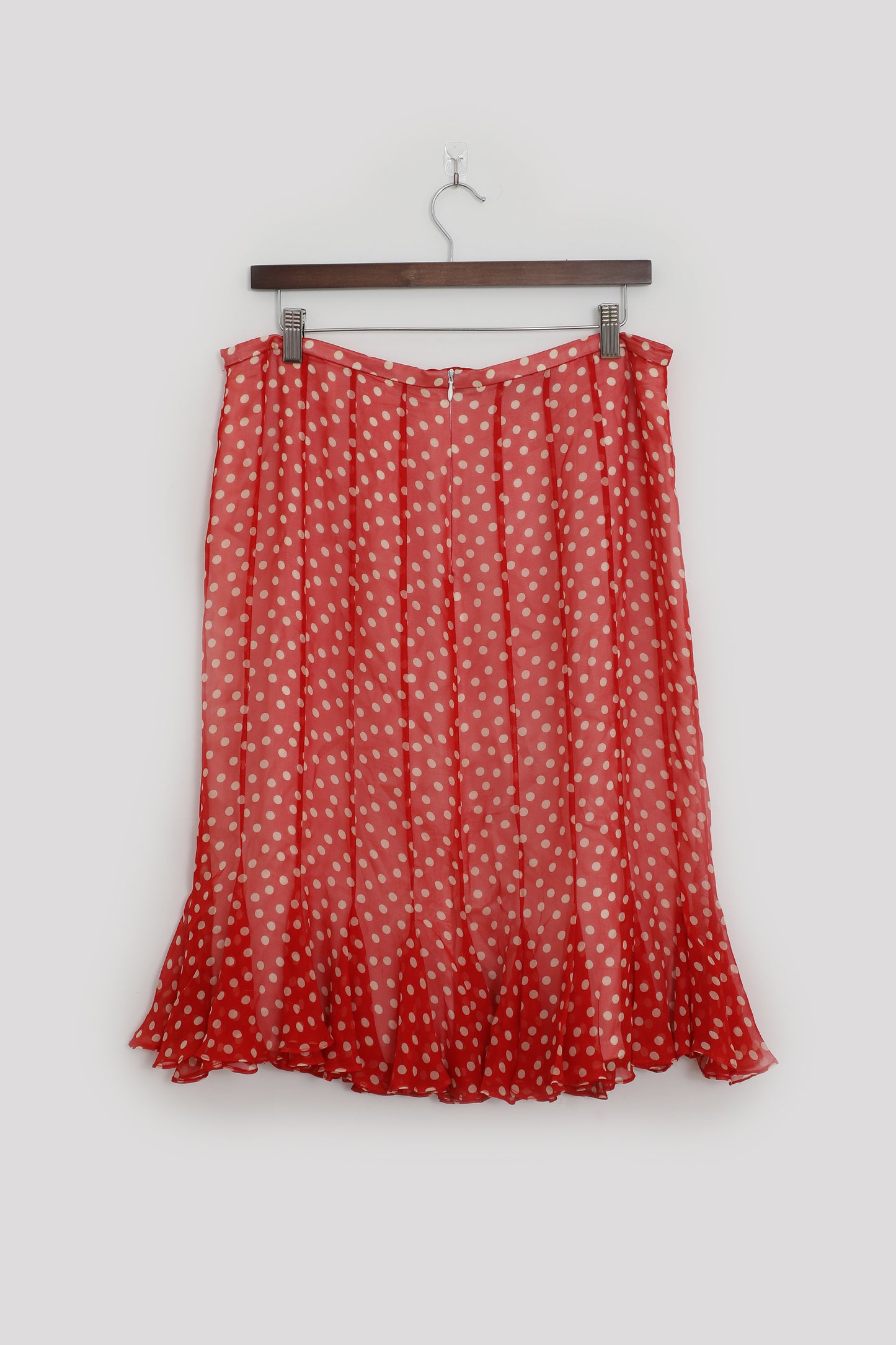 Red and White Polka Dot Skirt