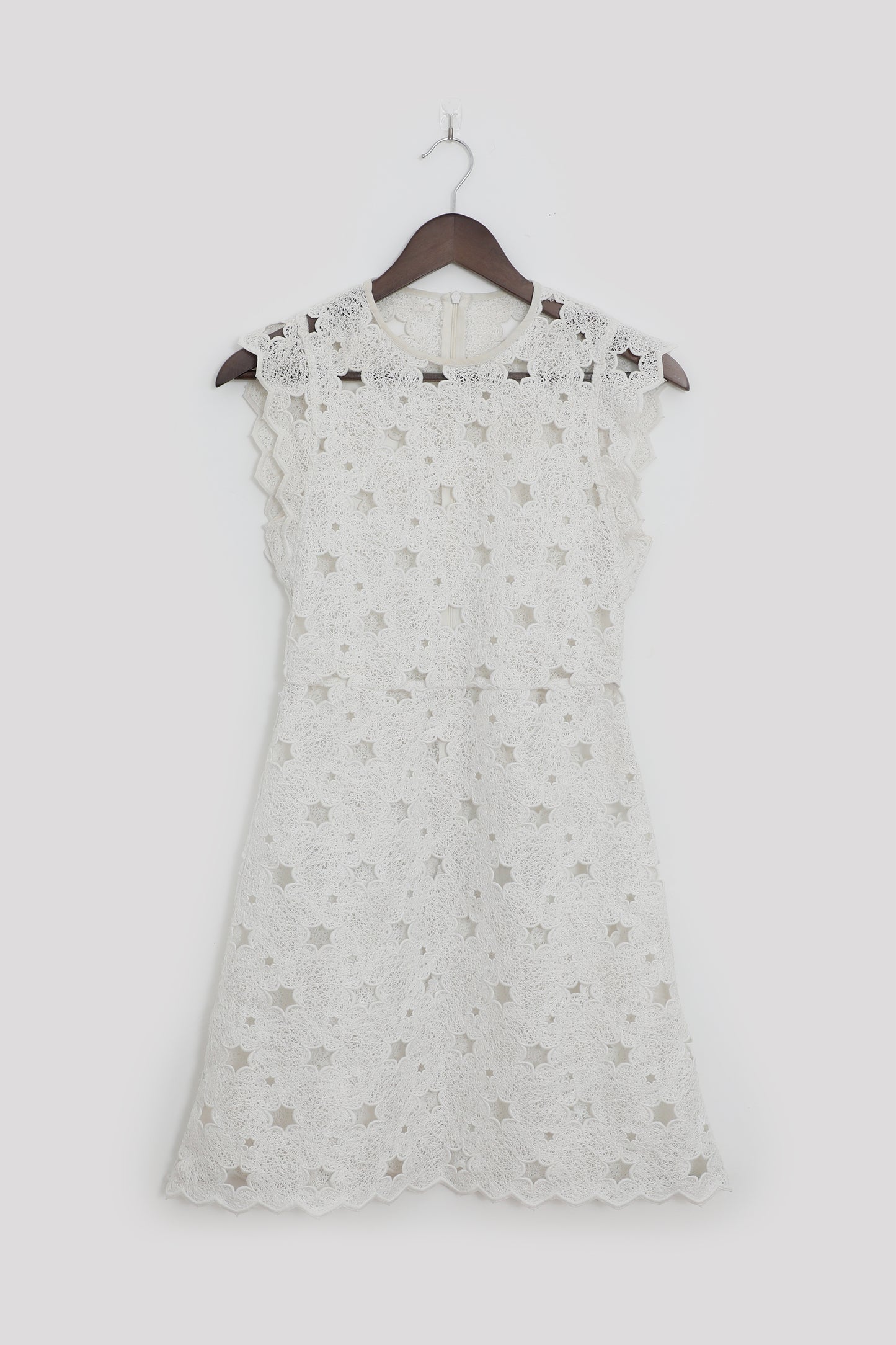 Star Cut-outs White Dress