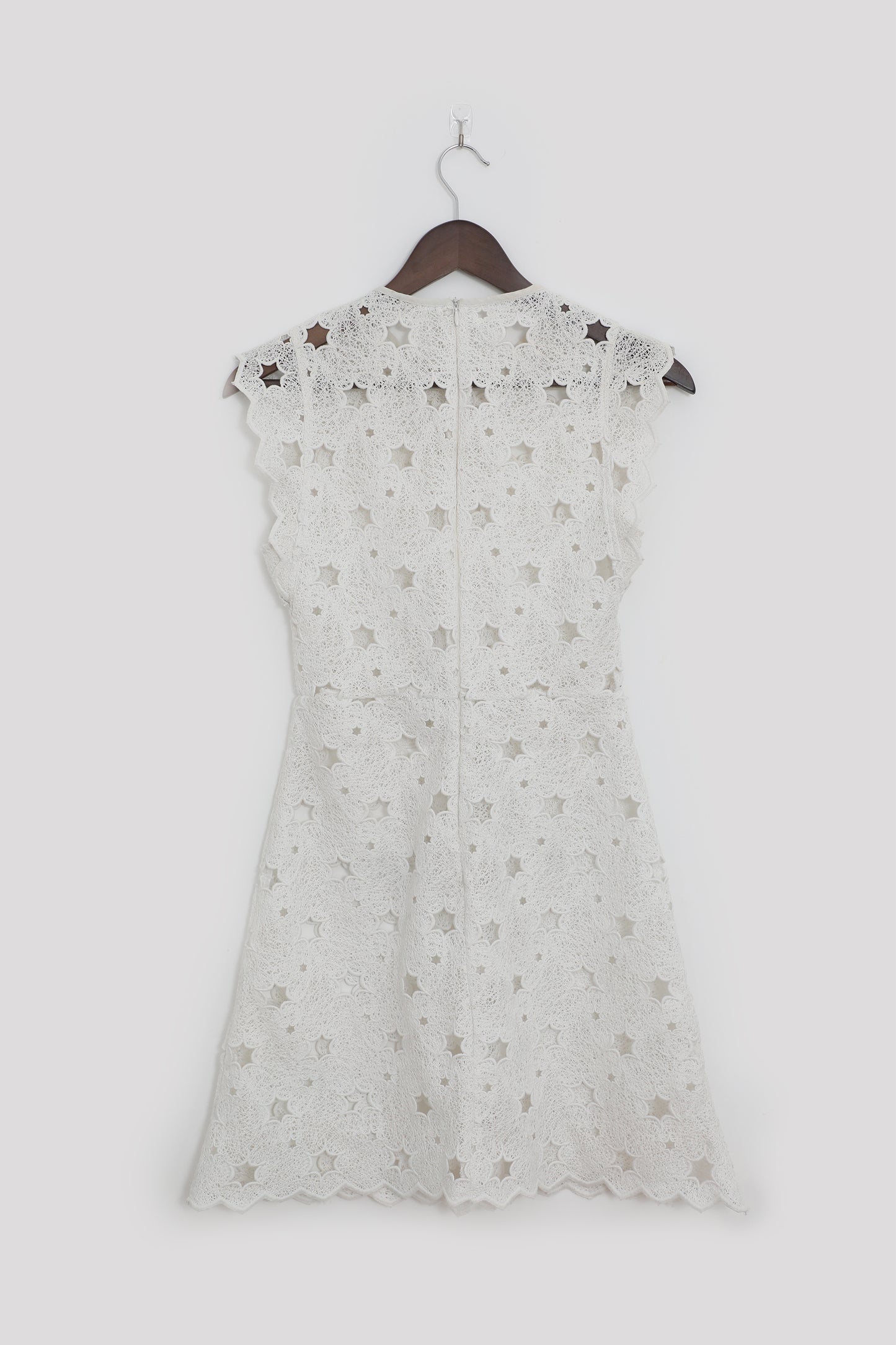 Star Cut-outs White Dress