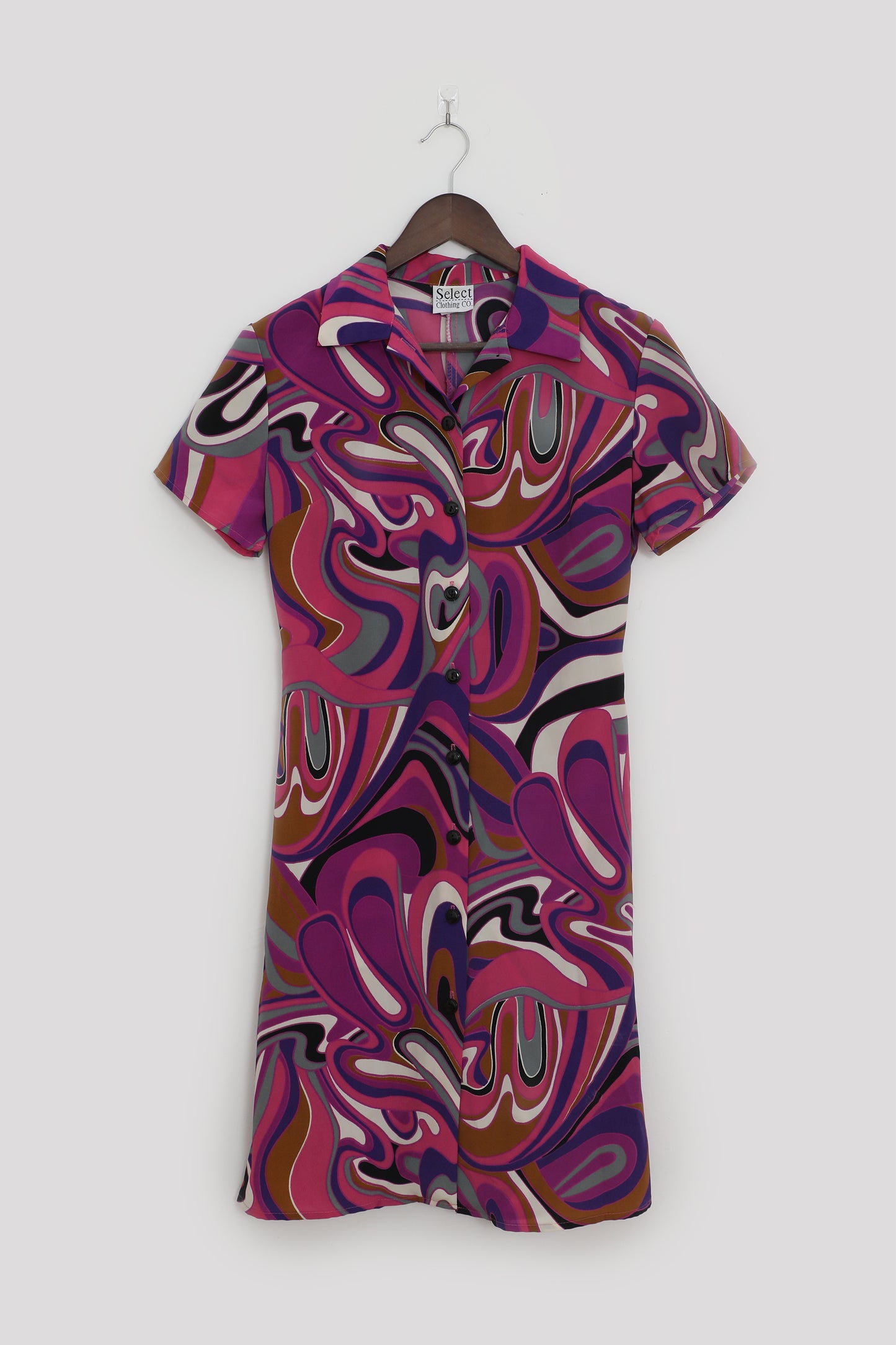 Psychedelic Swirly Print Dress