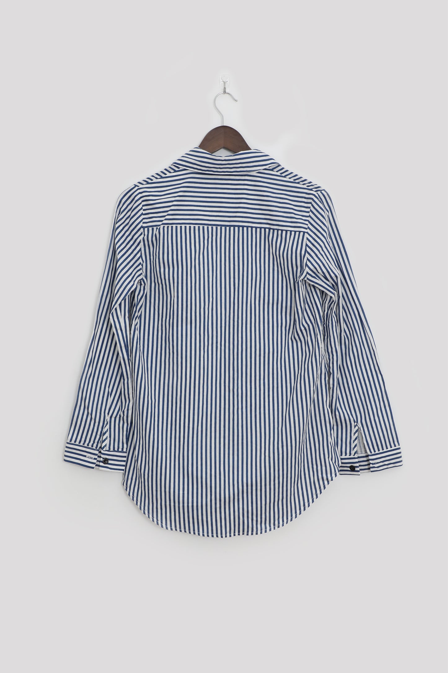 Classic Blue Striped Button Up Shirt