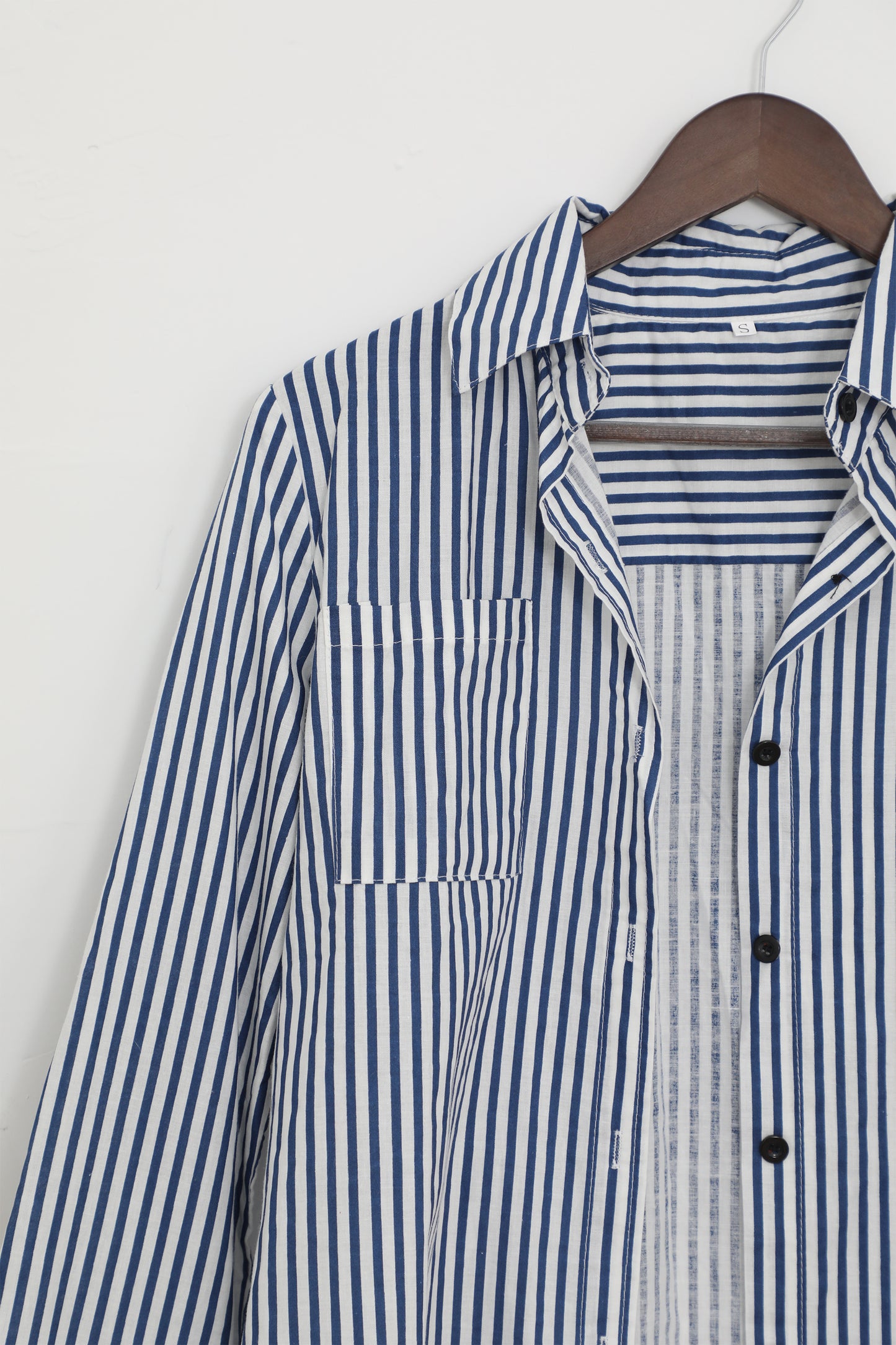 Classic Blue Striped Button Up Shirt